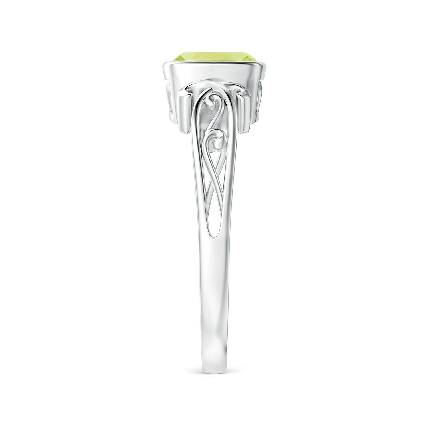 A - Peridot / 1.1 CT / 14 KT White Gold