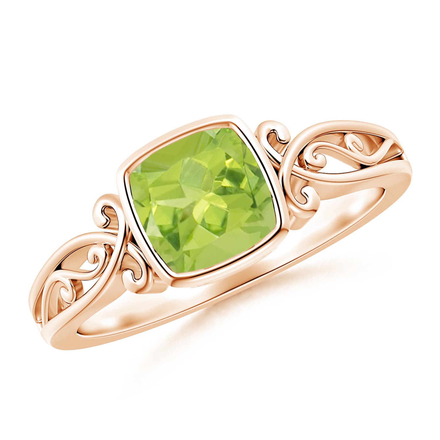 AA - Peridot / 1.1 CT / 14 KT Rose Gold