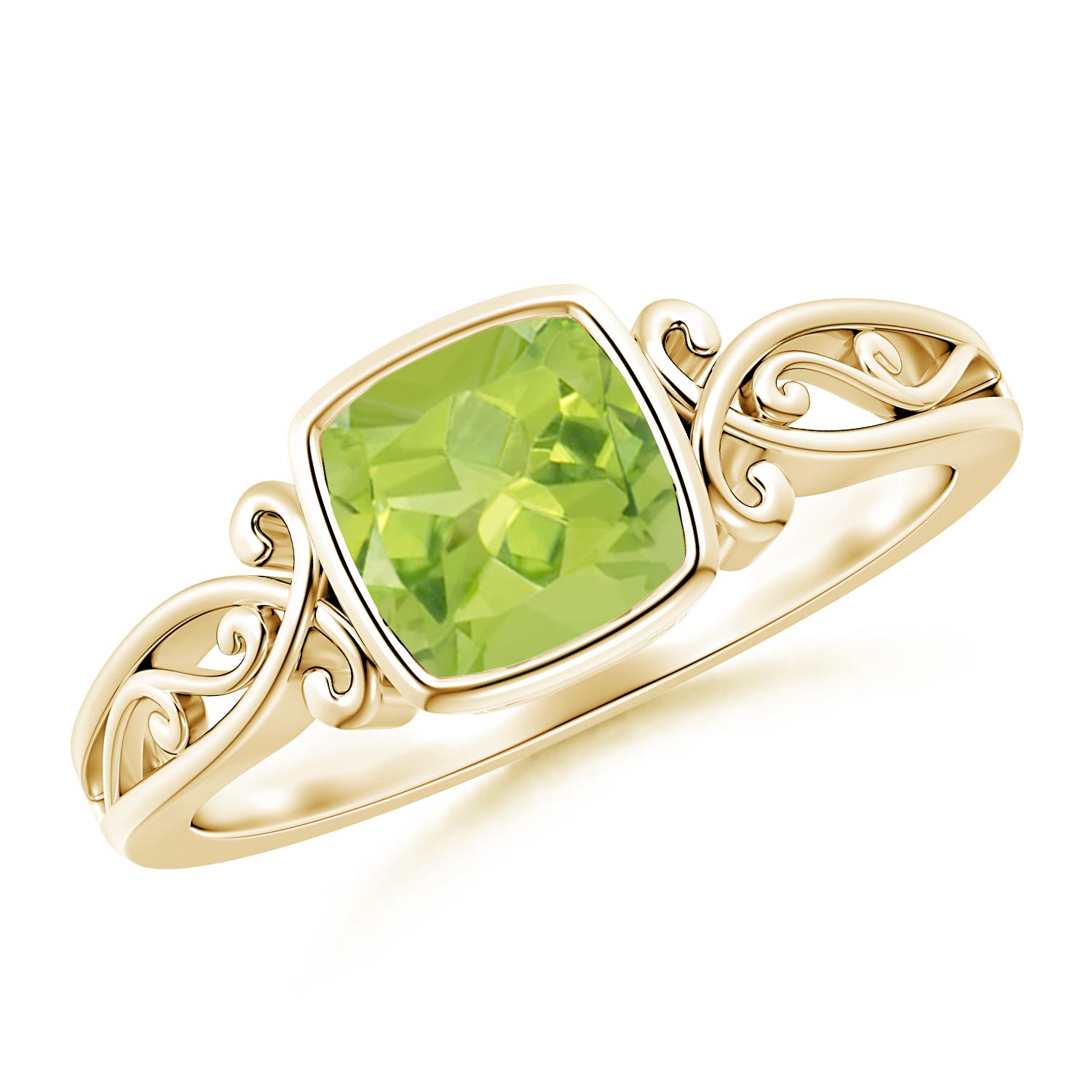 AA - Peridot / 1.1 CT / 14 KT Yellow Gold