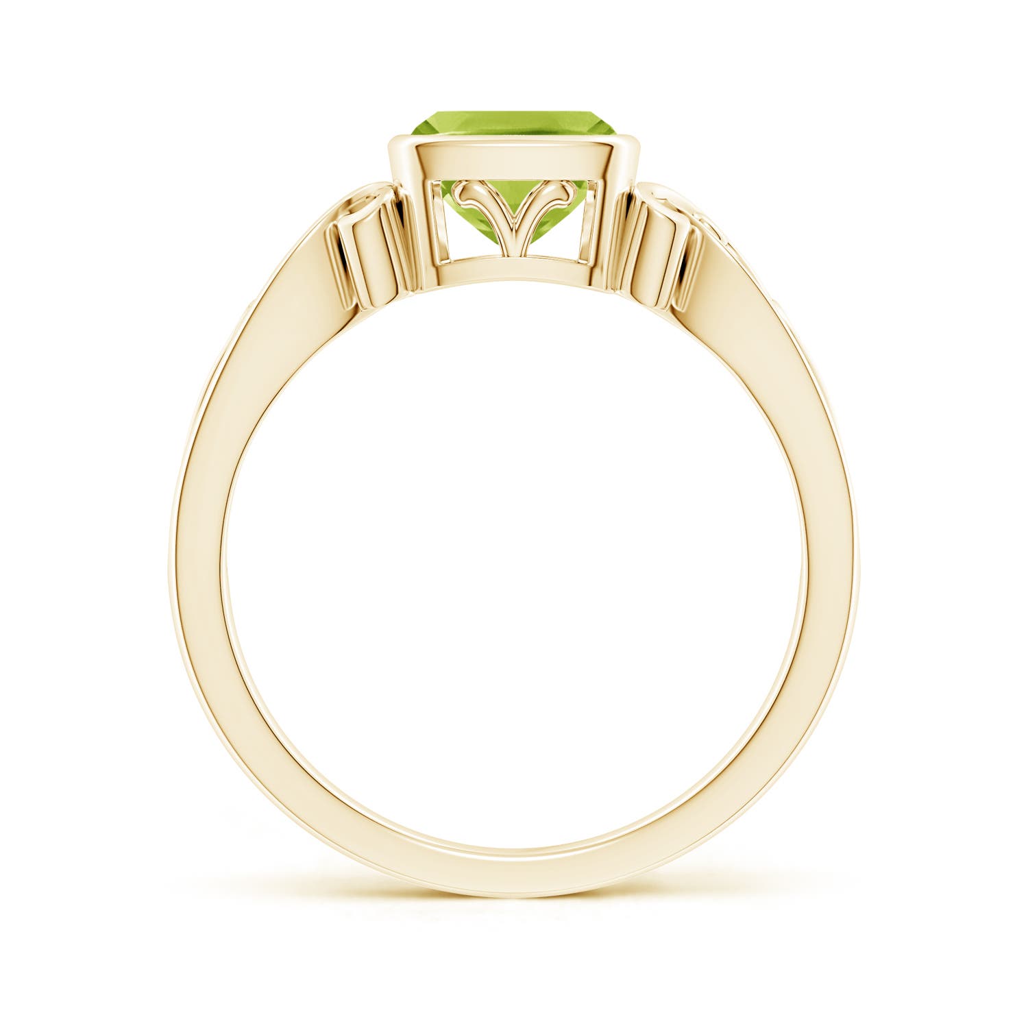 AA - Peridot / 1.1 CT / 14 KT Yellow Gold