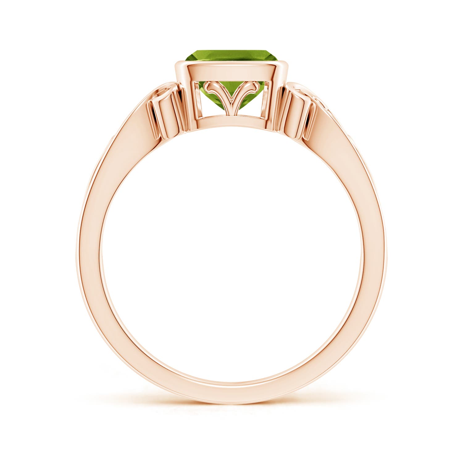 AAAA - Peridot / 1.1 CT / 14 KT Rose Gold