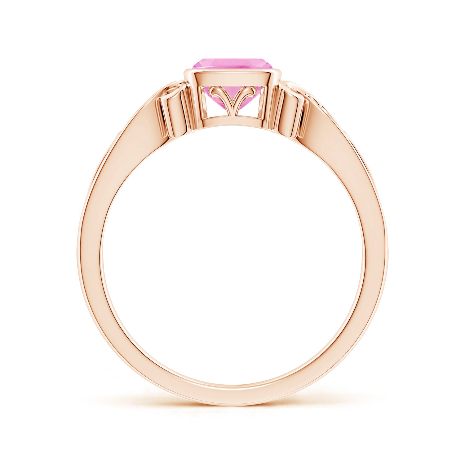 A - Pink Sapphire / 0.6 CT / 14 KT Rose Gold