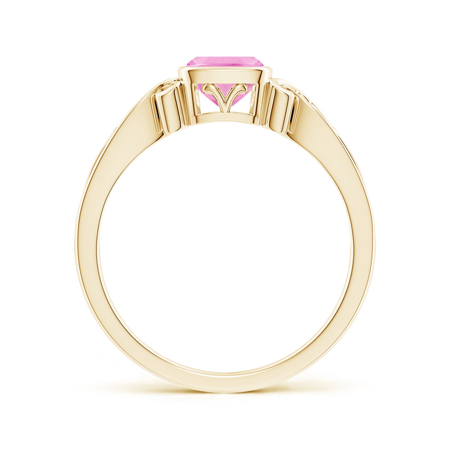 A - Pink Sapphire / 0.6 CT / 14 KT Yellow Gold