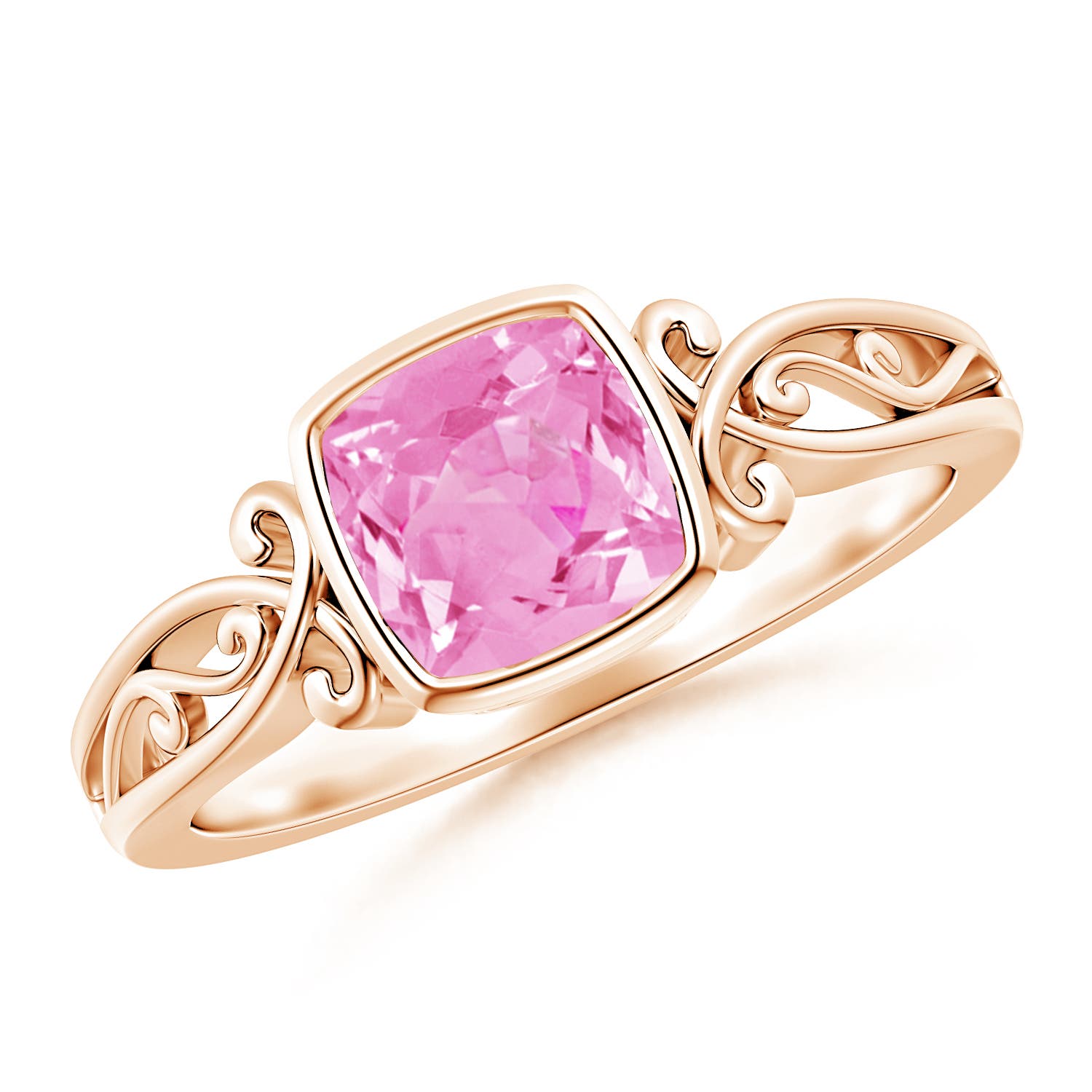 A - Pink Sapphire / 0.9 CT / 14 KT Rose Gold