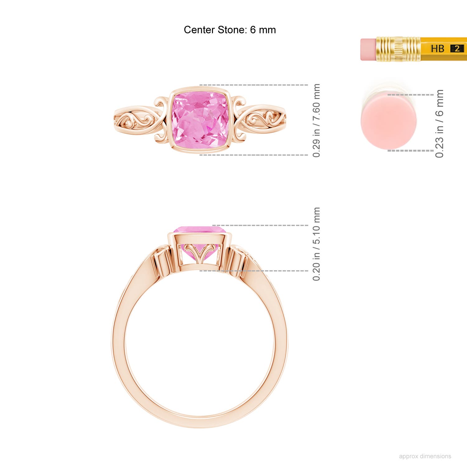 A - Pink Sapphire / 0.9 CT / 14 KT Rose Gold