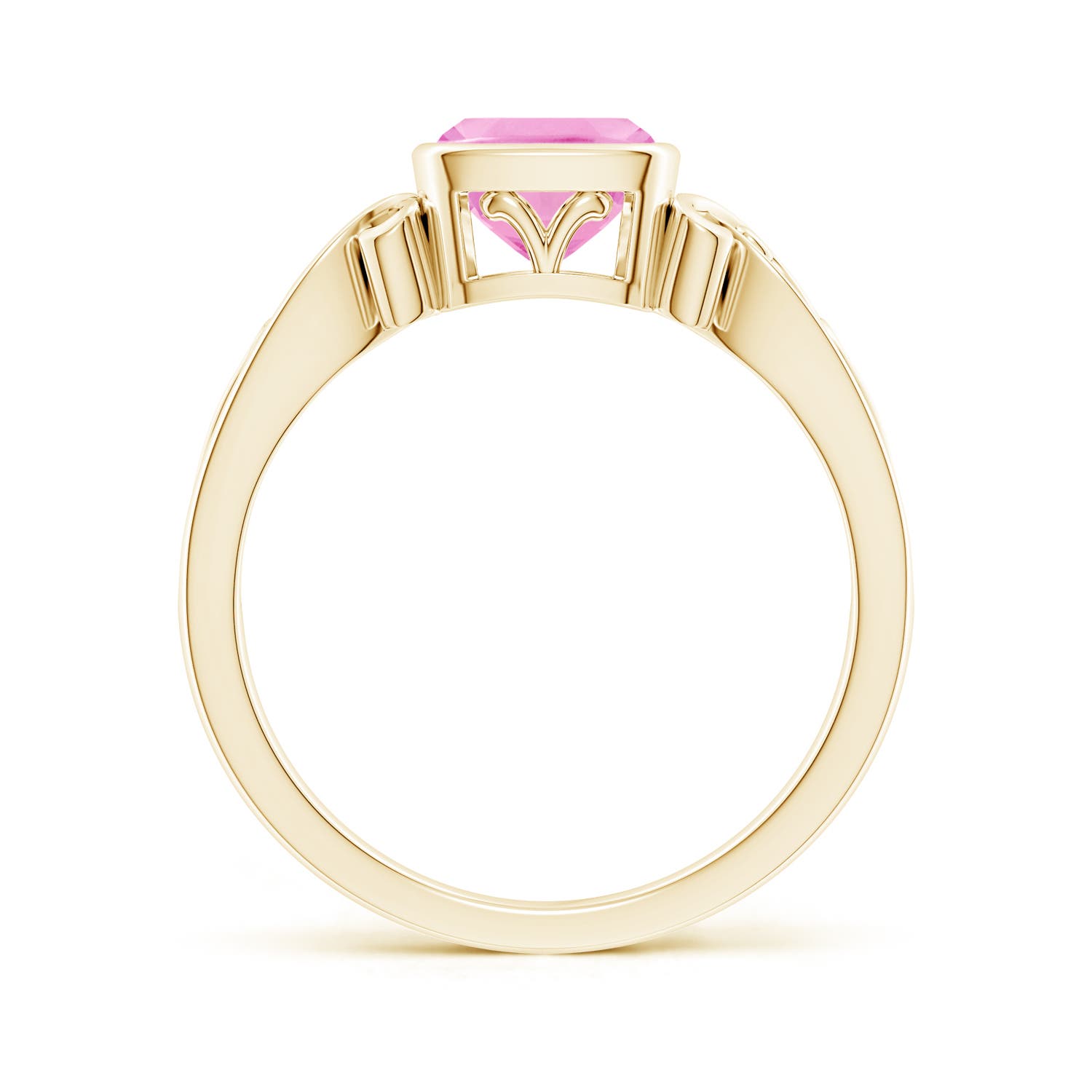 A - Pink Sapphire / 0.9 CT / 14 KT Yellow Gold