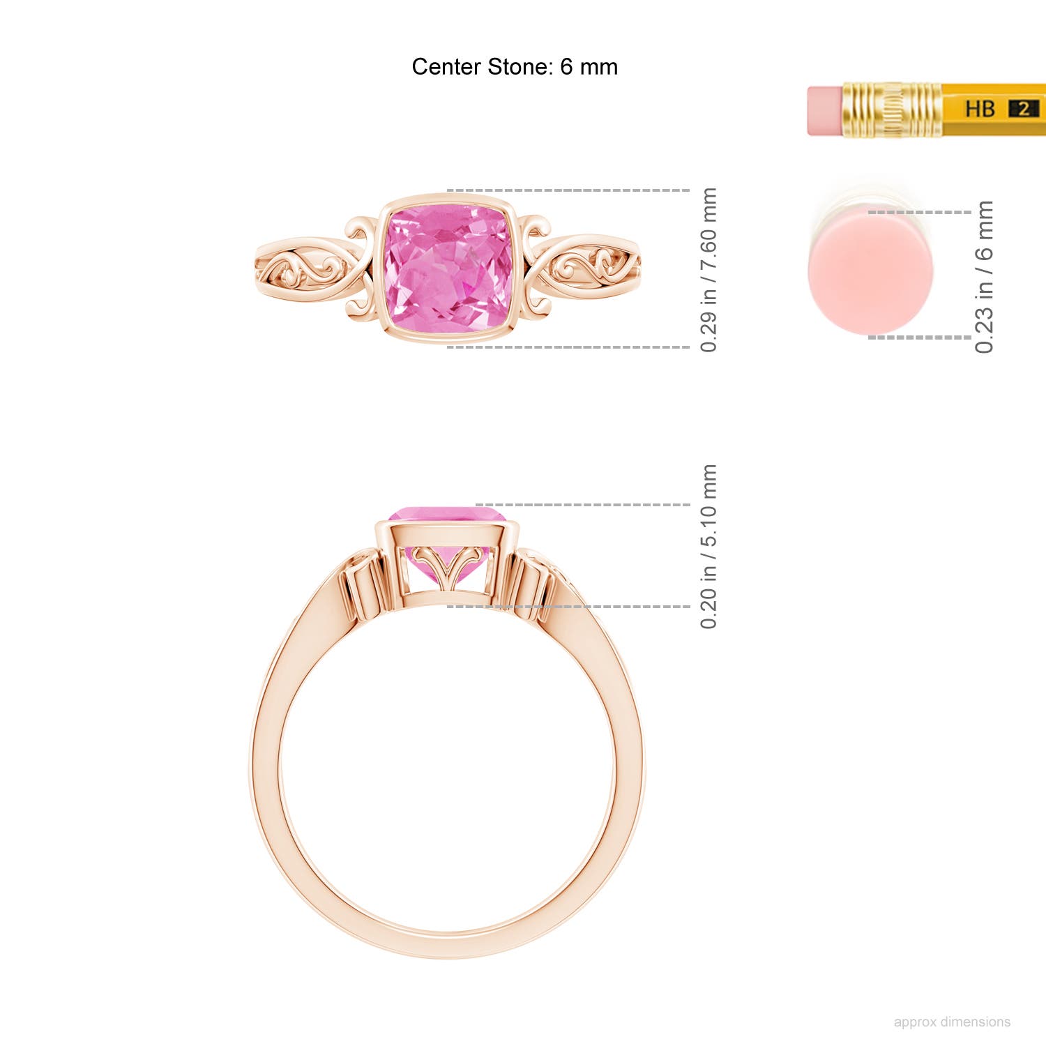 AA - Pink Sapphire / 0.9 CT / 14 KT Rose Gold