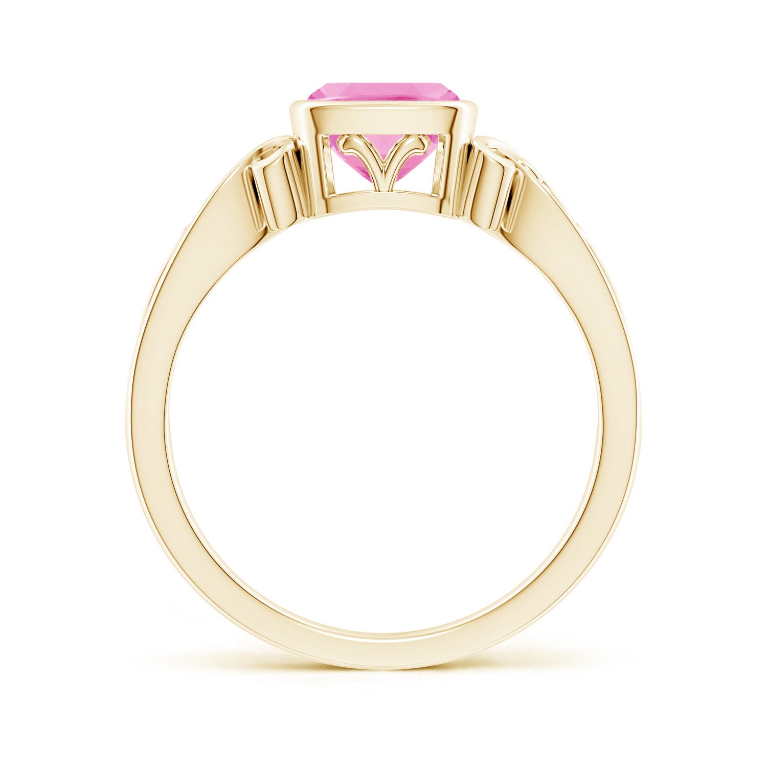 AA - Pink Sapphire / 0.9 CT / 14 KT Yellow Gold