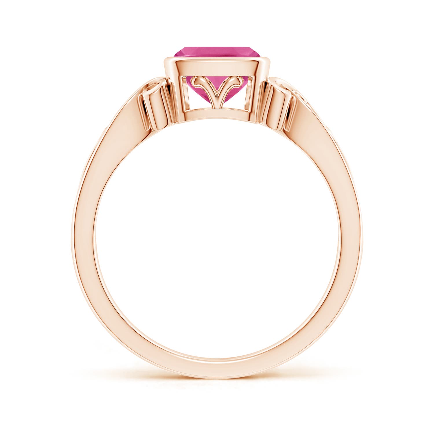 AAA - Pink Sapphire / 0.9 CT / 14 KT Rose Gold