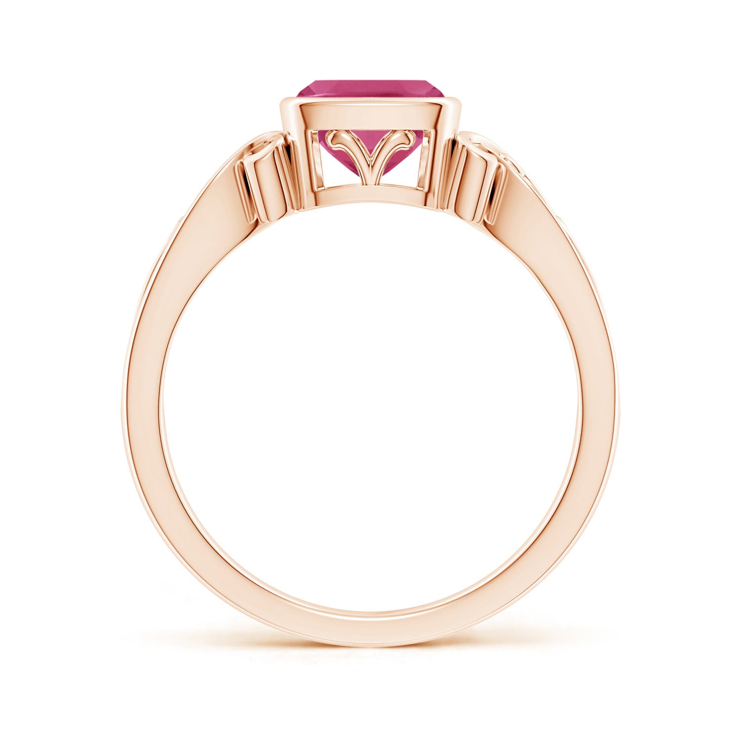 AAAA - Pink Sapphire / 0.9 CT / 14 KT Rose Gold