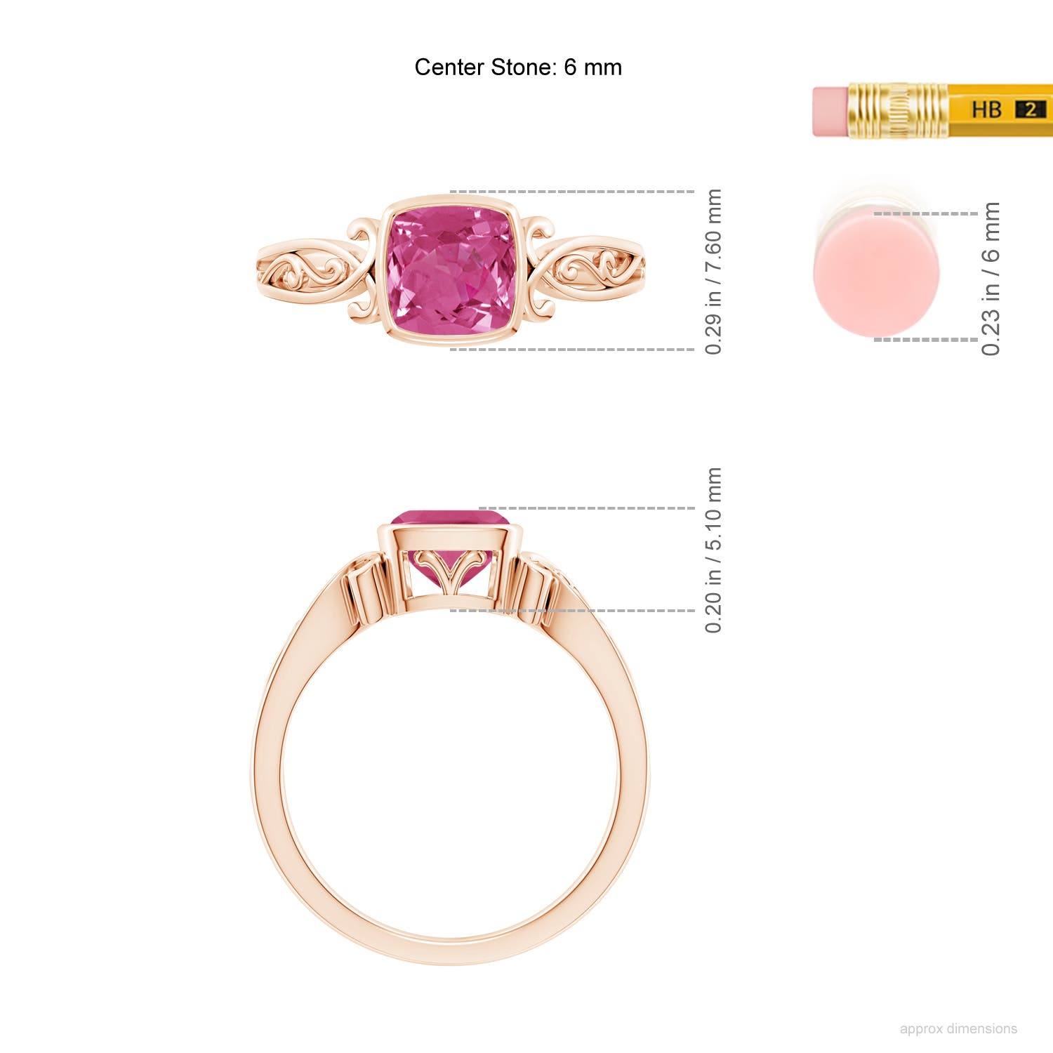 AAAA - Pink Sapphire / 0.9 CT / 14 KT Rose Gold