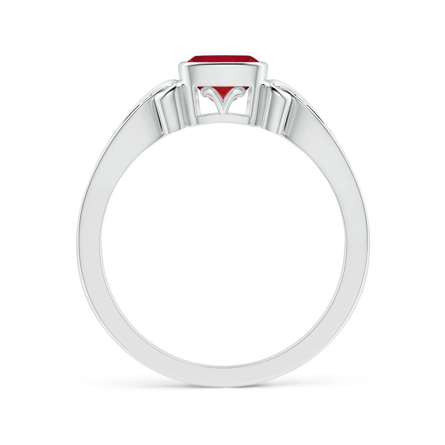 AA - Ruby / 0.6 CT / 14 KT White Gold