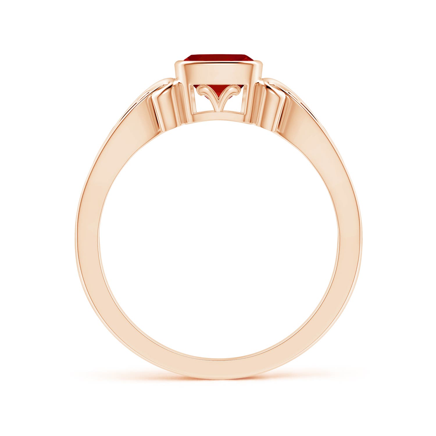 AAA - Ruby / 0.6 CT / 14 KT Rose Gold