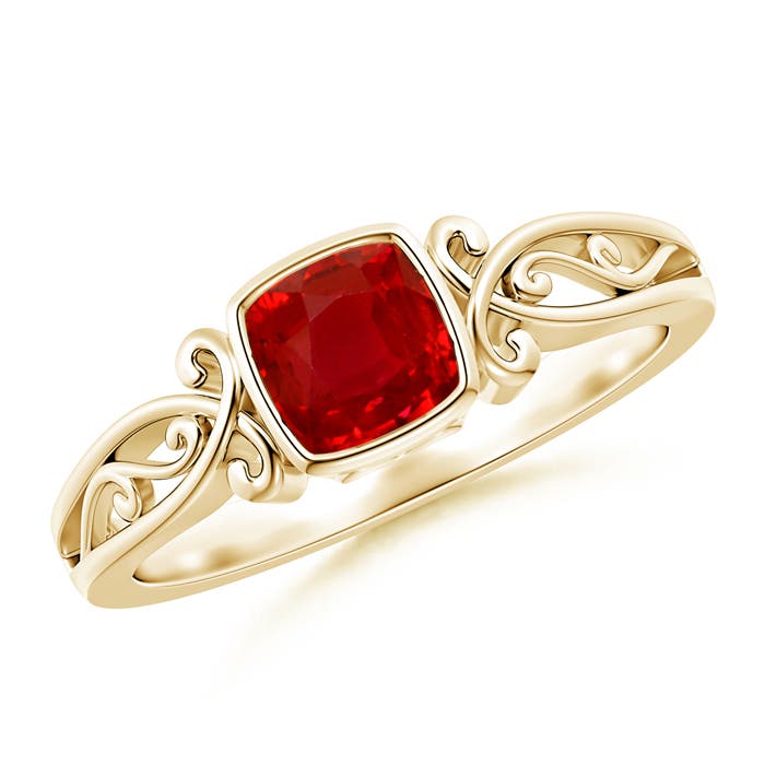 AAA - Ruby / 0.6 CT / 14 KT Yellow Gold