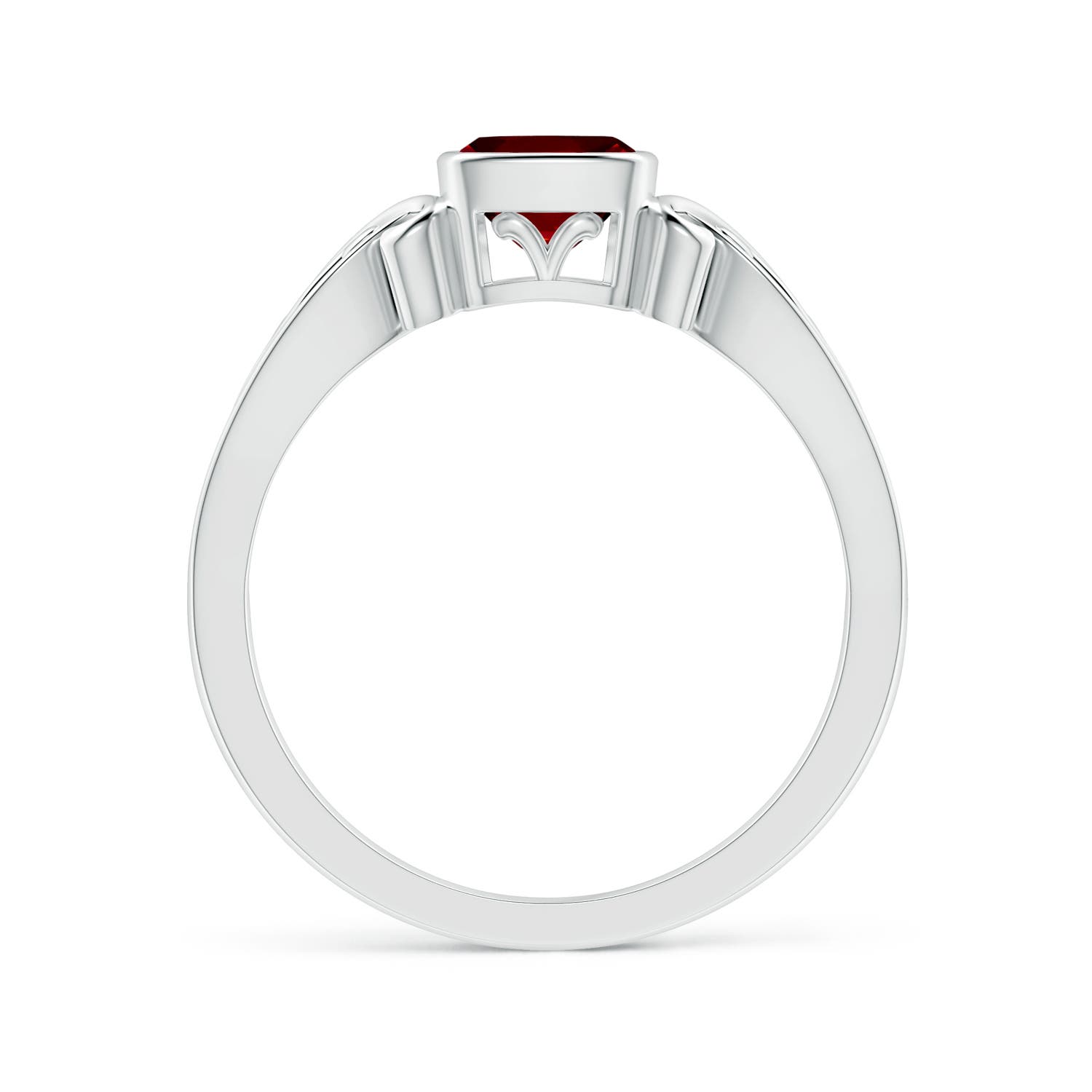 AAAA - Ruby / 0.6 CT / 14 KT White Gold