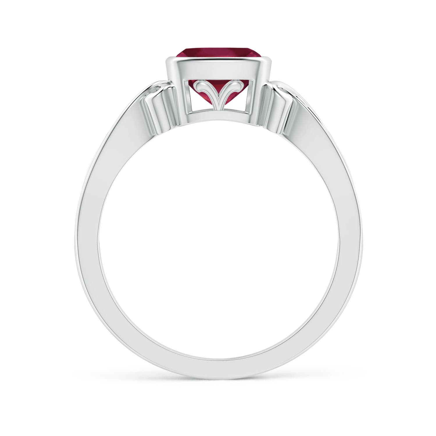 A - Ruby / 0.95 CT / 14 KT White Gold