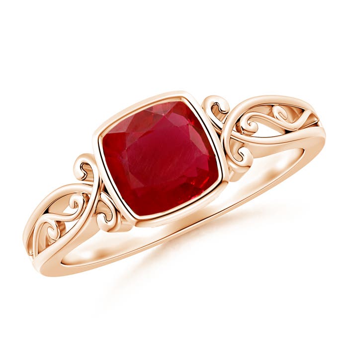 AA - Ruby / 0.95 CT / 14 KT Rose Gold