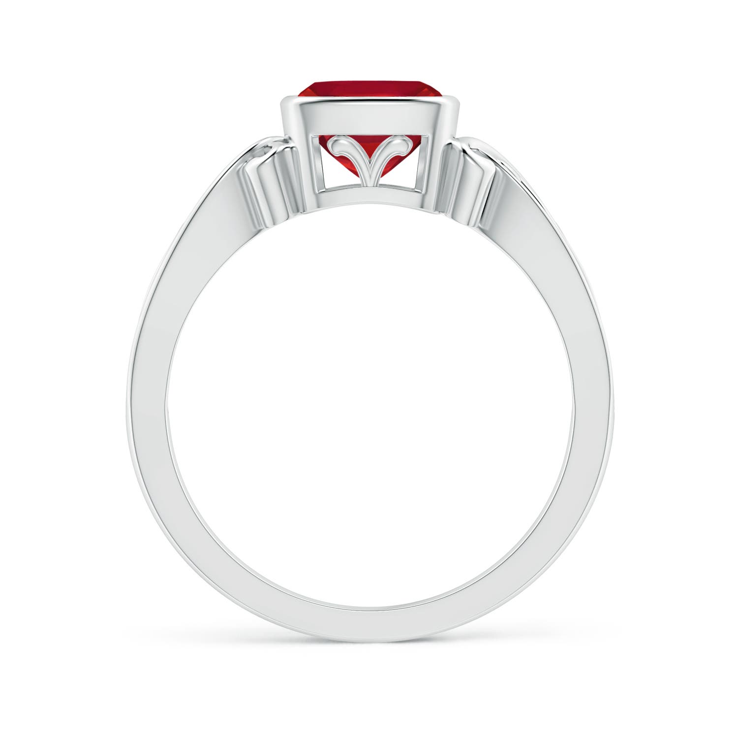 AA - Ruby / 0.95 CT / 14 KT White Gold