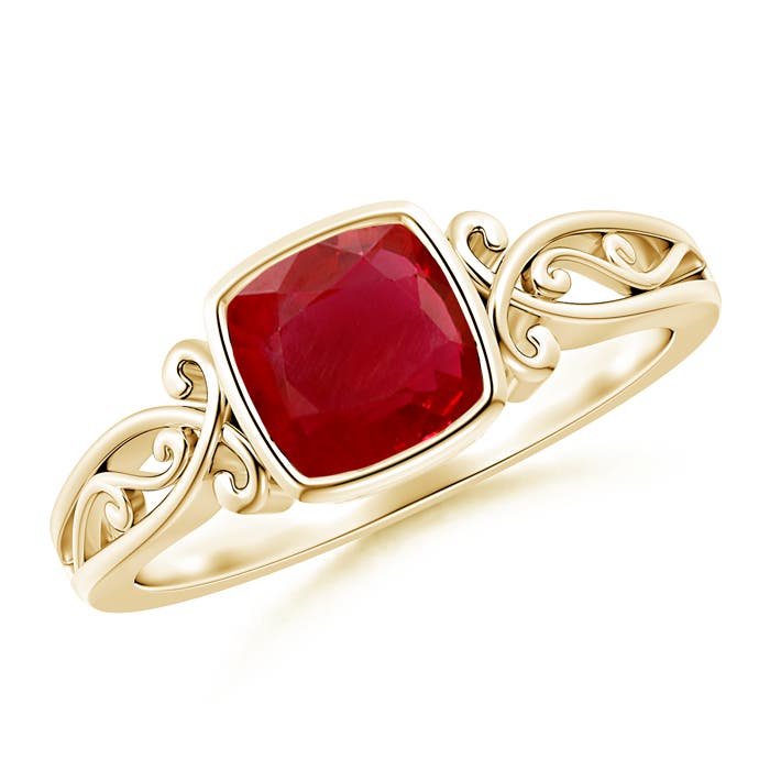 AA - Ruby / 0.95 CT / 14 KT Yellow Gold