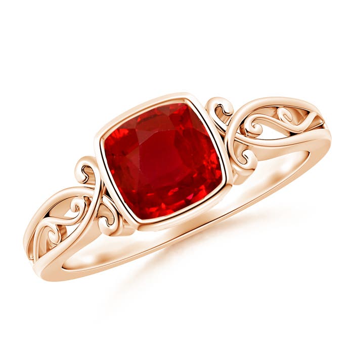 AAA - Ruby / 0.95 CT / 14 KT Rose Gold