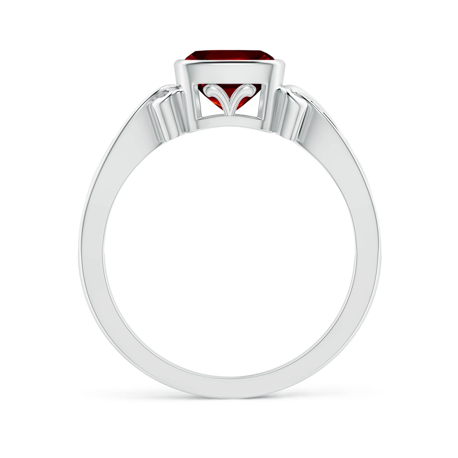 AAAA - Ruby / 0.95 CT / 14 KT White Gold