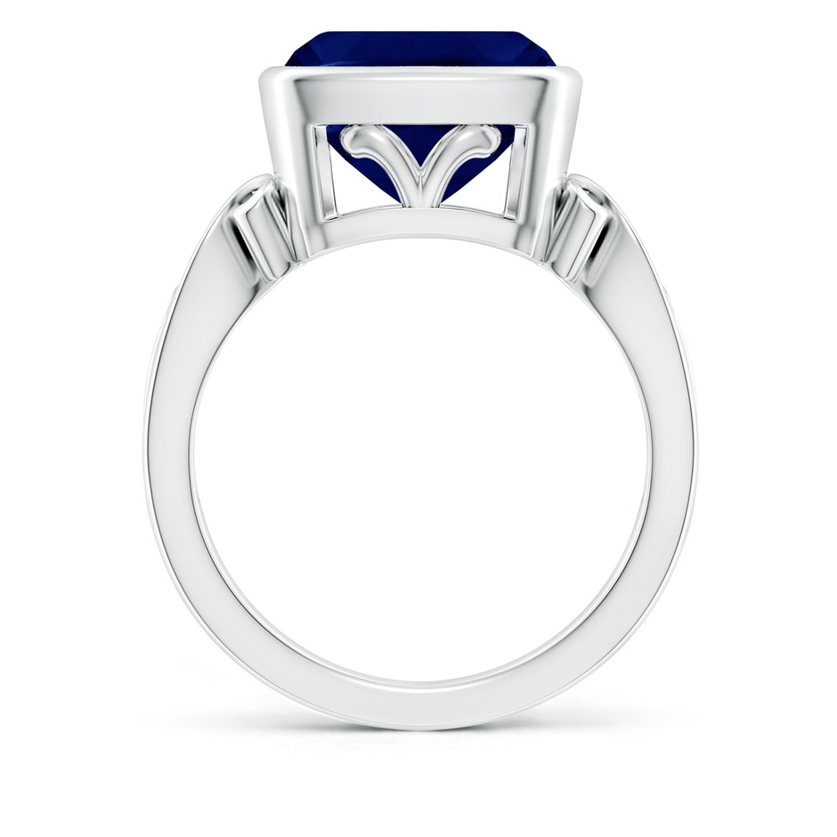10mm AA Vintage Style Cushion Sapphire Solitaire Ring in P950 Platinum side 199