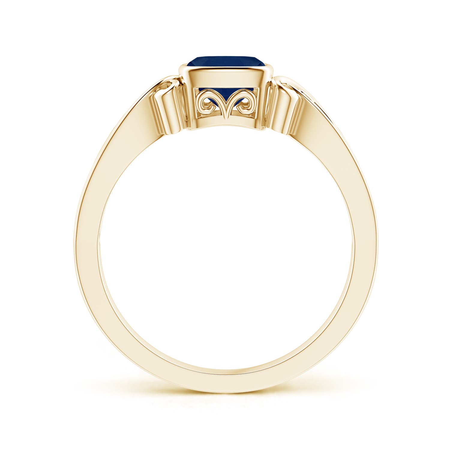 A - Blue Sapphire / 0.57 CT / 14 KT Yellow Gold