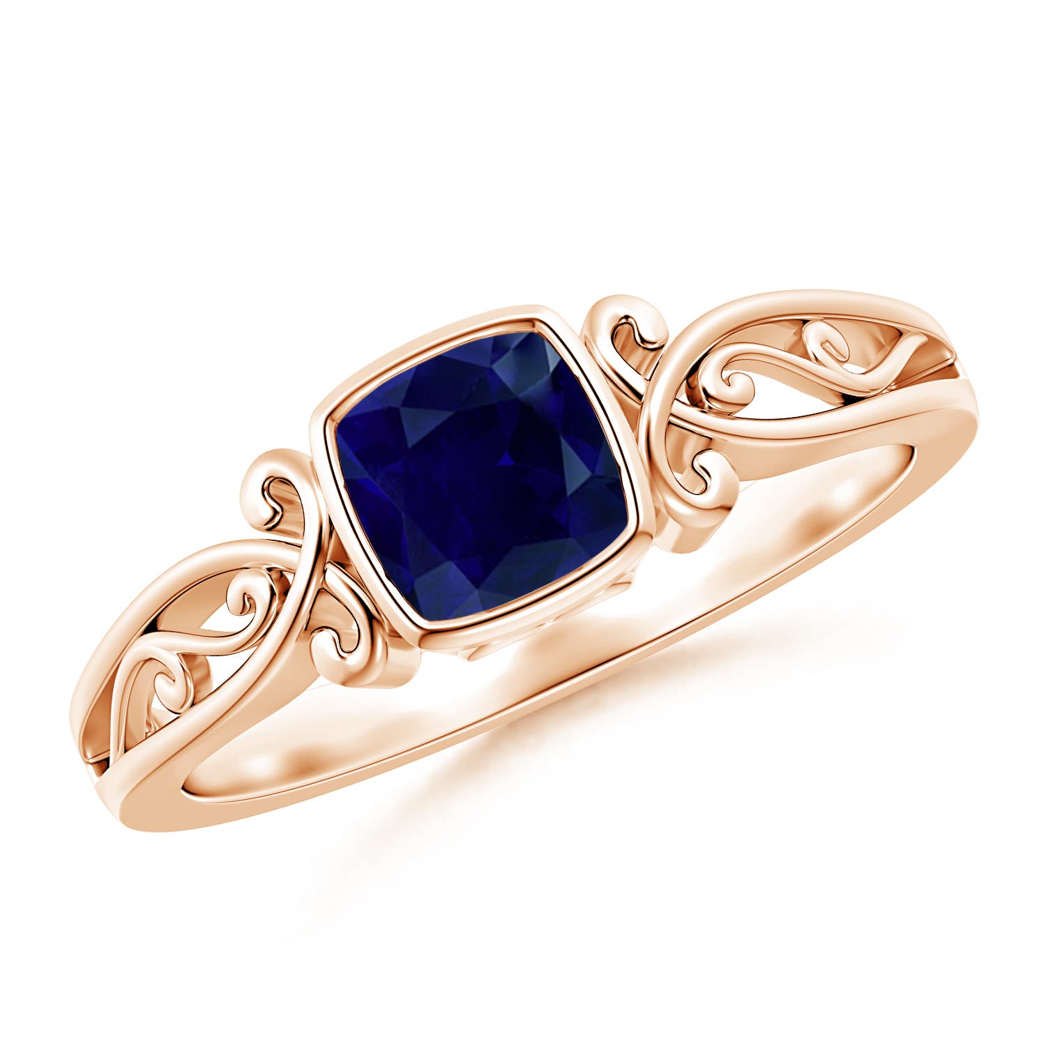 AA - Blue Sapphire / 0.57 CT / 14 KT Rose Gold