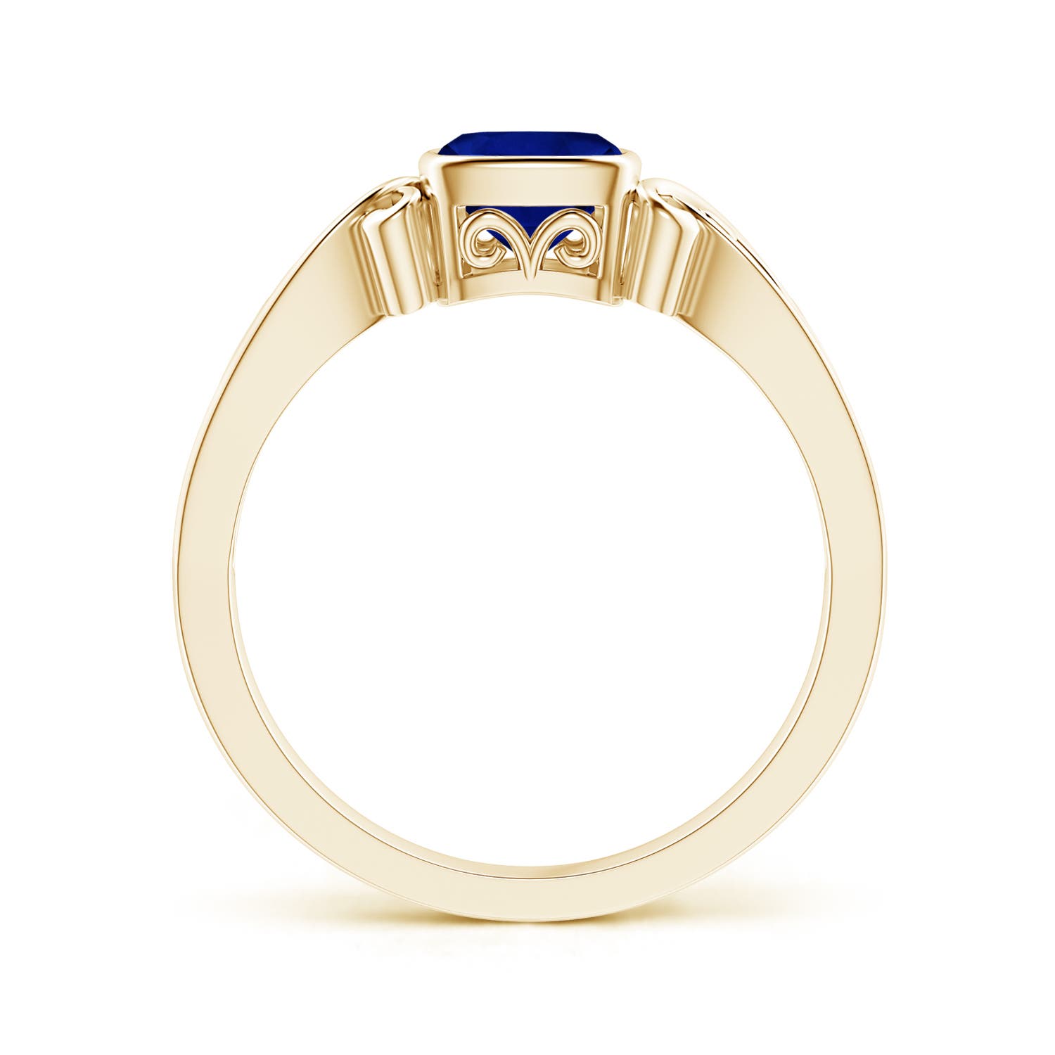 AAAA - Blue Sapphire / 0.57 CT / 14 KT Yellow Gold