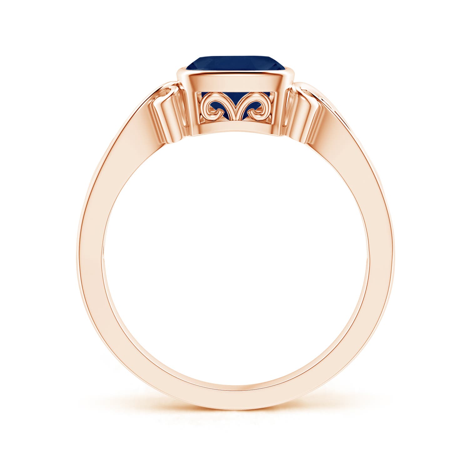 A - Blue Sapphire / 1 CT / 14 KT Rose Gold