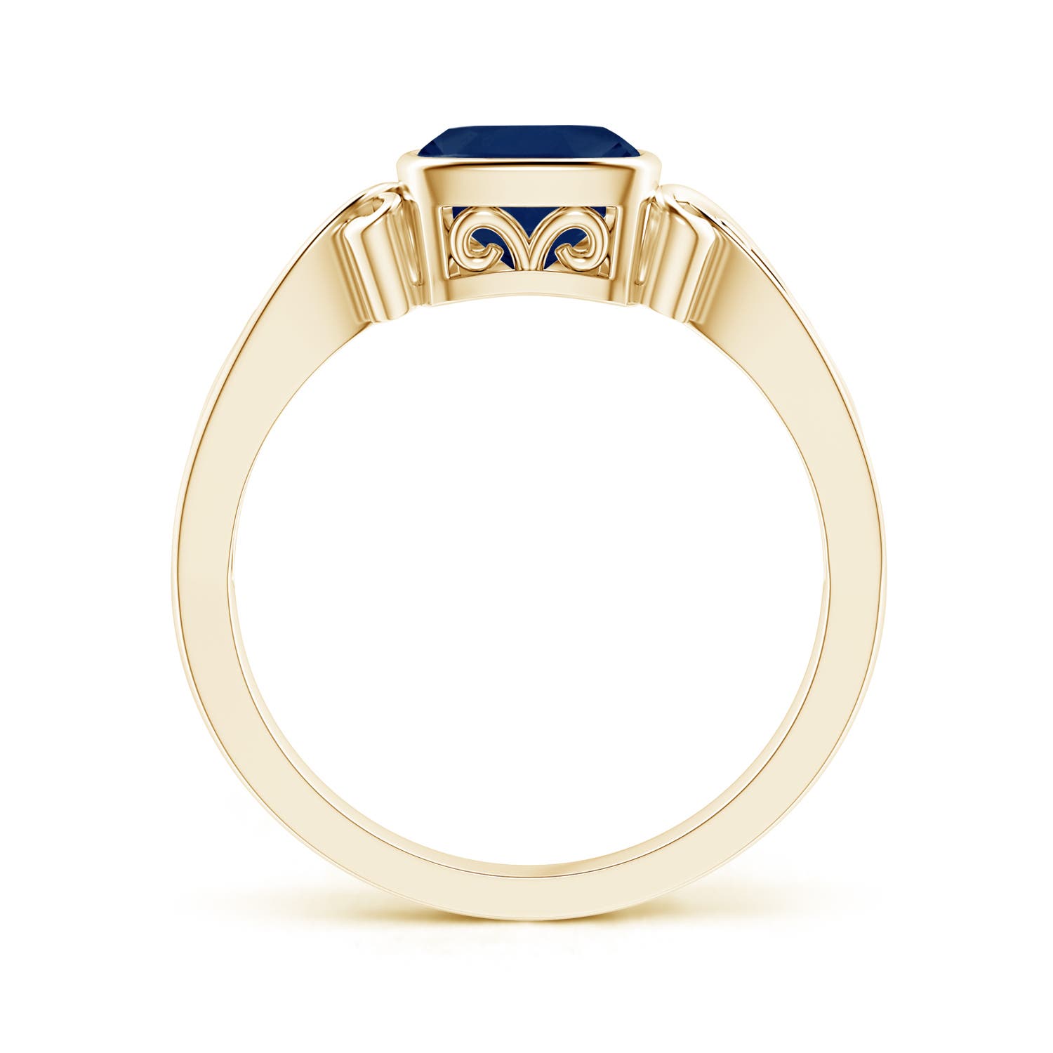 A - Blue Sapphire / 1 CT / 14 KT Yellow Gold