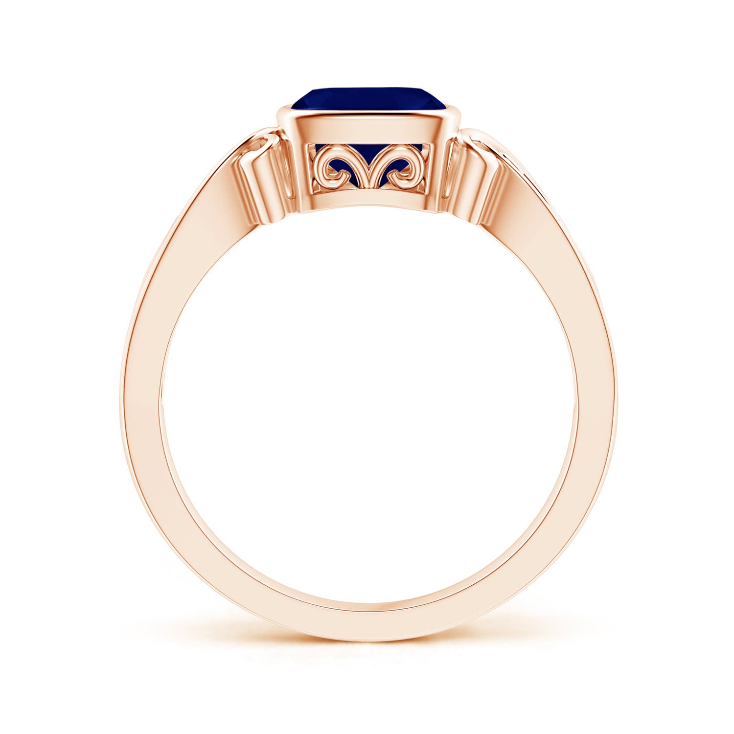 AA - Blue Sapphire / 1 CT / 14 KT Rose Gold