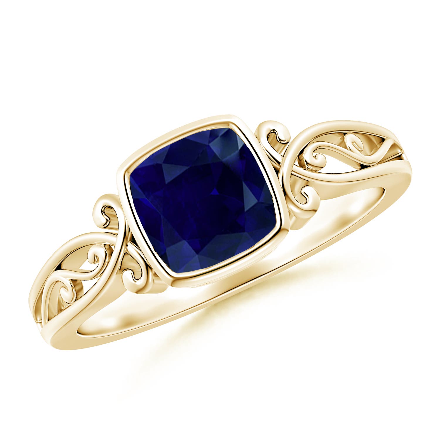 AA - Blue Sapphire / 1 CT / 14 KT Yellow Gold