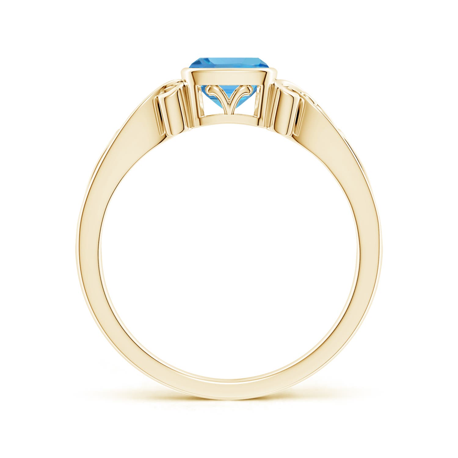 AA - Swiss Blue Topaz / 0.7 CT / 14 KT Yellow Gold