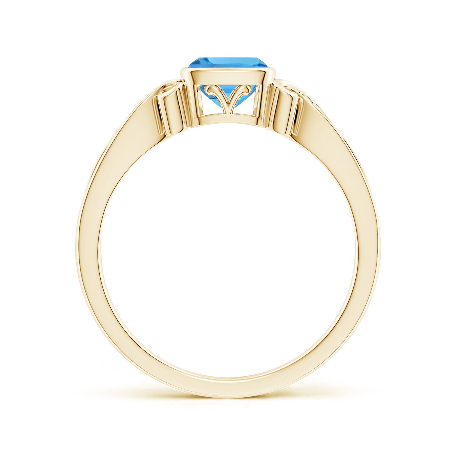 AAA - Swiss Blue Topaz / 0.7 CT / 14 KT Yellow Gold