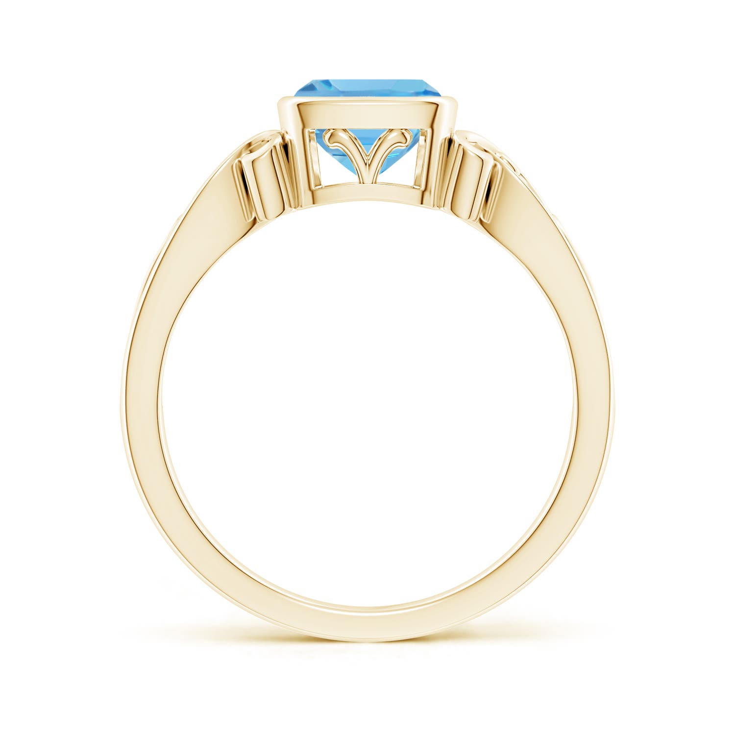 A - Swiss Blue Topaz / 1.1 CT / 14 KT Yellow Gold