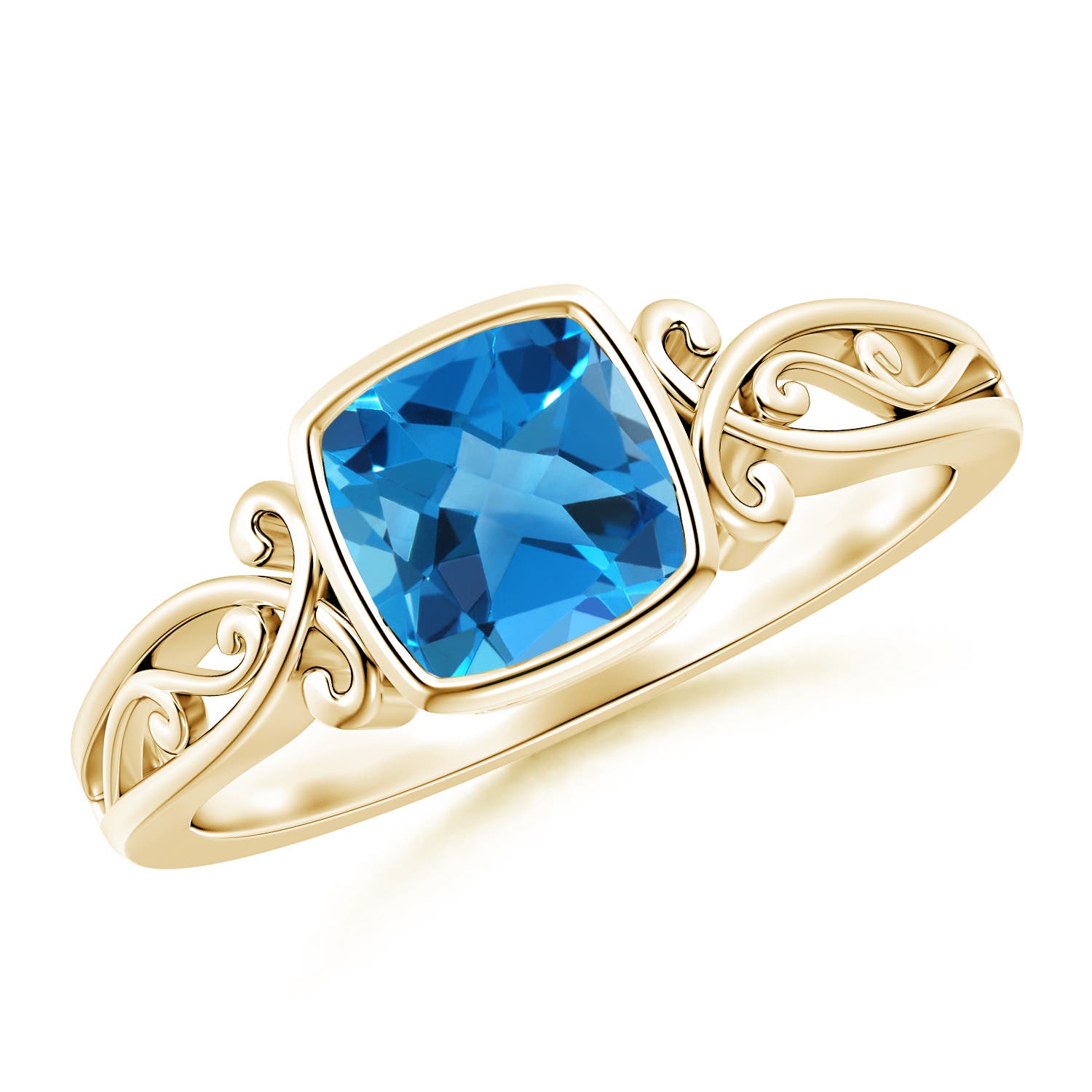 AAAA - Swiss Blue Topaz / 1.1 CT / 14 KT Yellow Gold