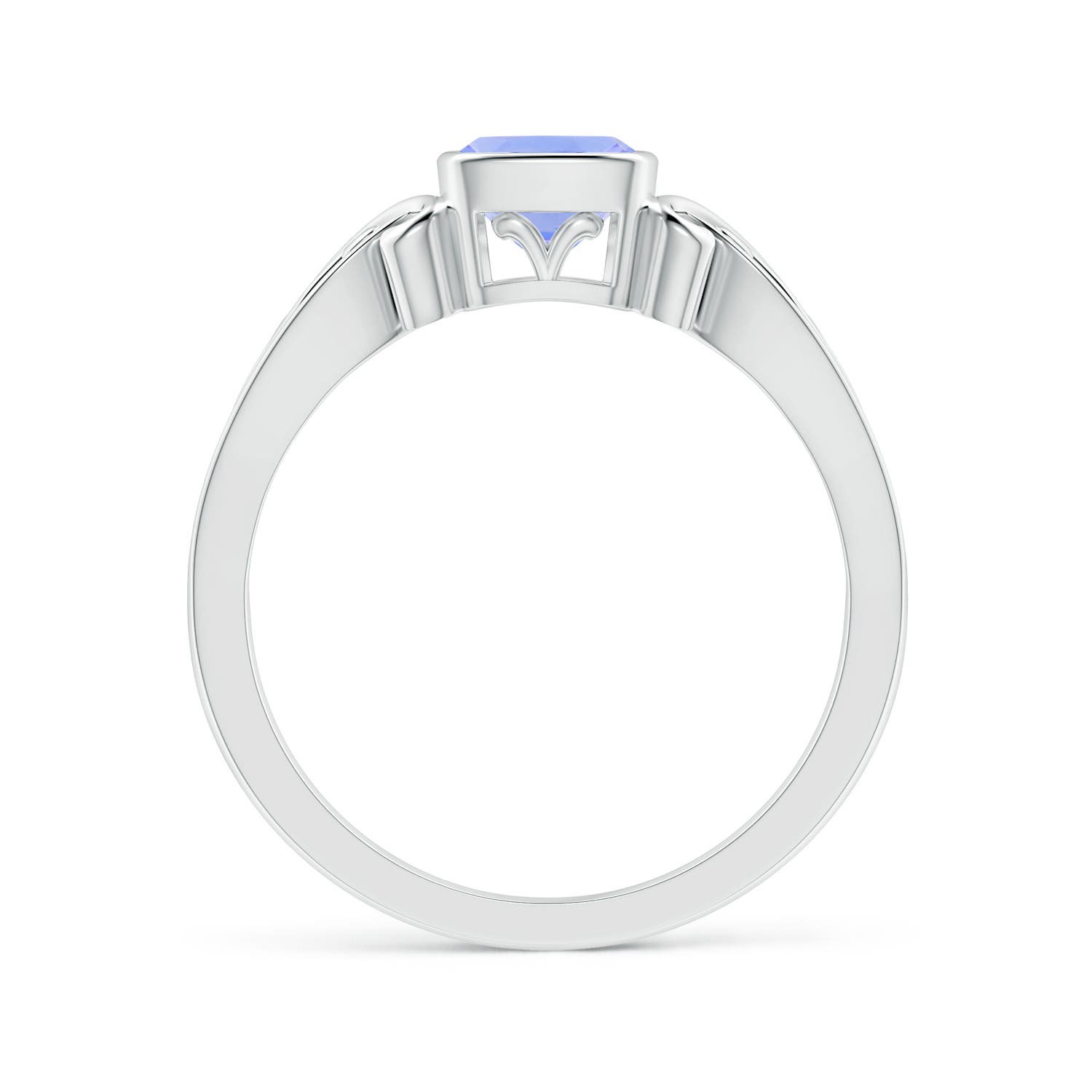 A - Tanzanite / 0.8 CT / 14 KT White Gold