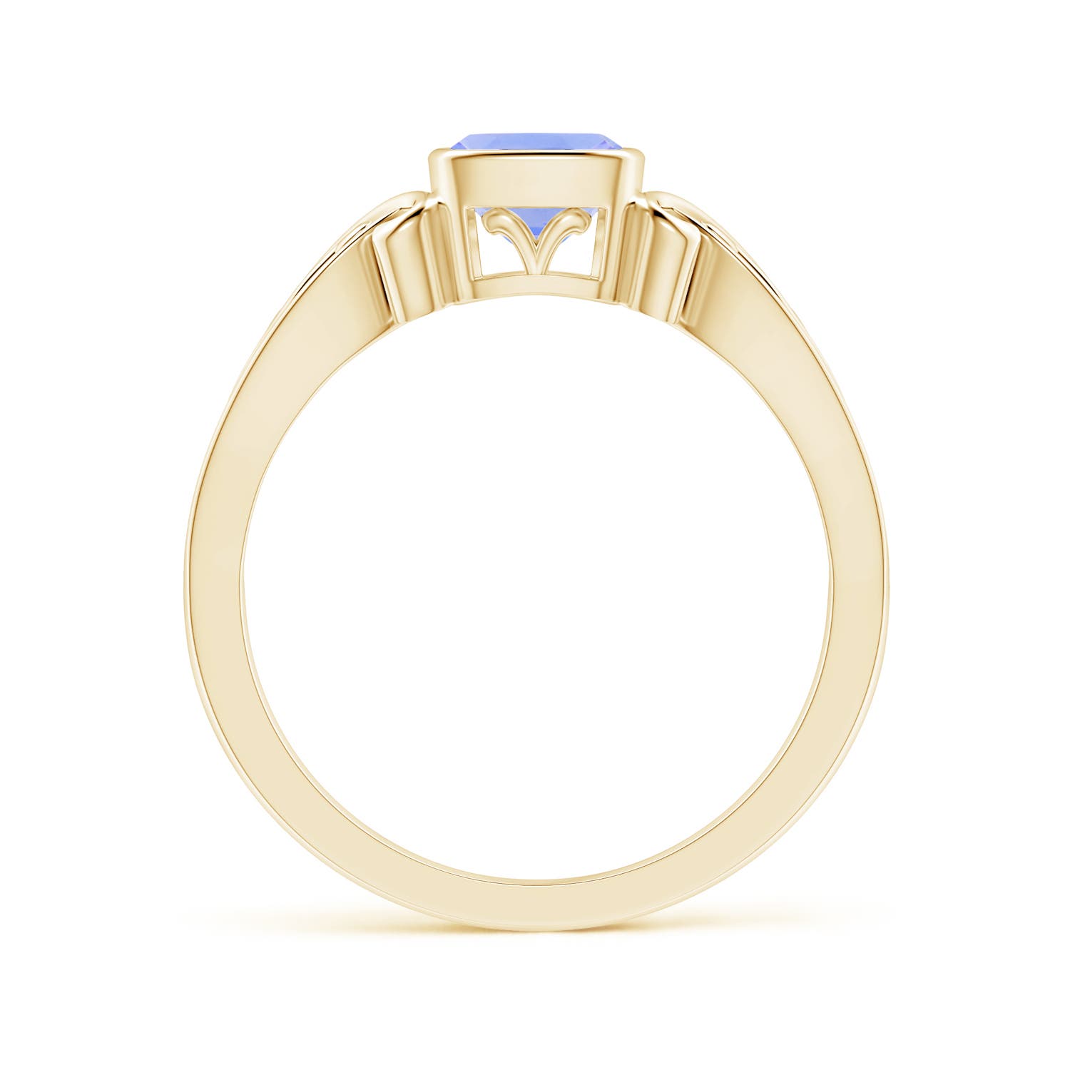 A - Tanzanite / 0.8 CT / 14 KT Yellow Gold