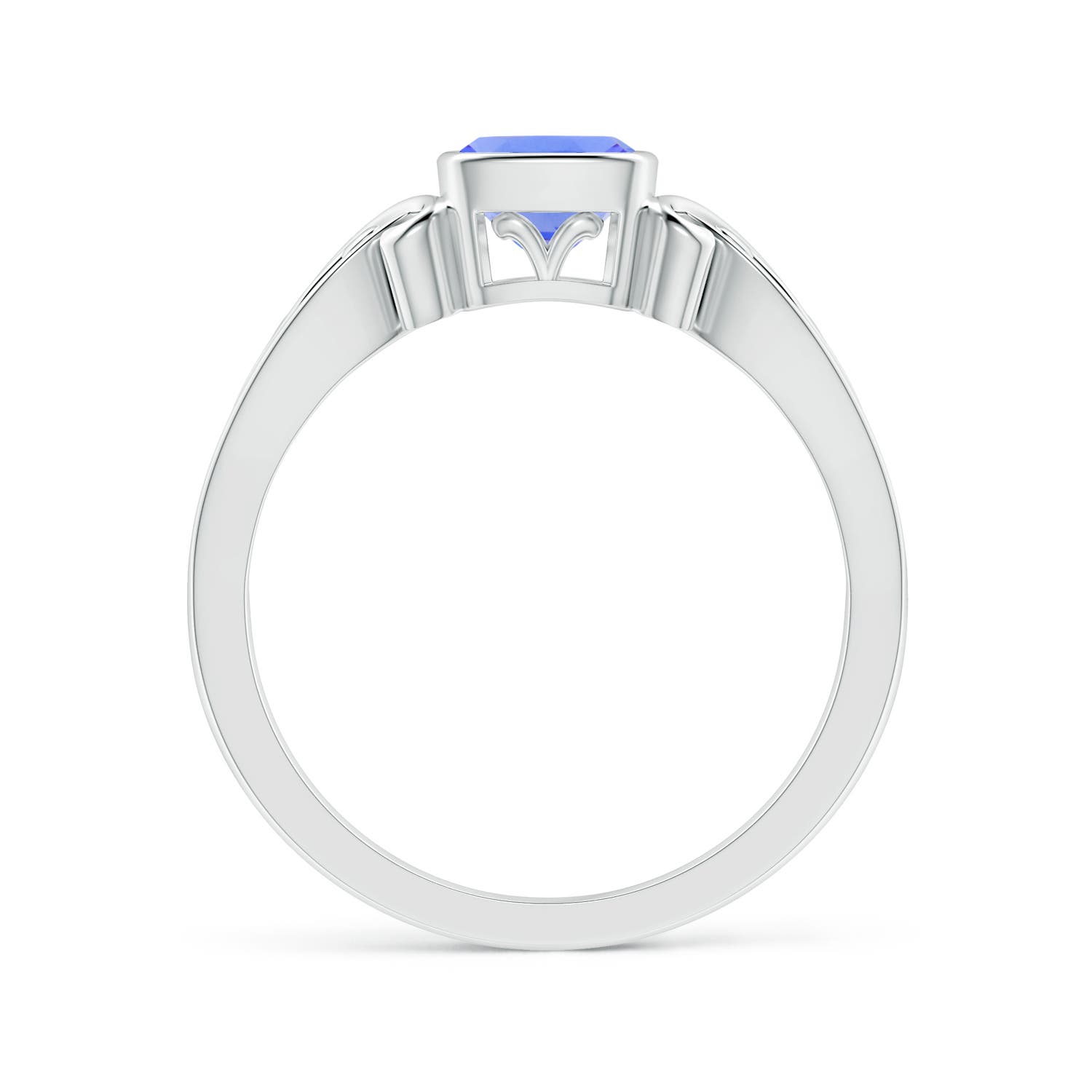 AA - Tanzanite / 0.8 CT / 14 KT White Gold