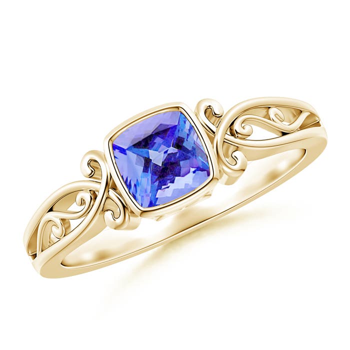 AA - Tanzanite / 0.8 CT / 14 KT Yellow Gold