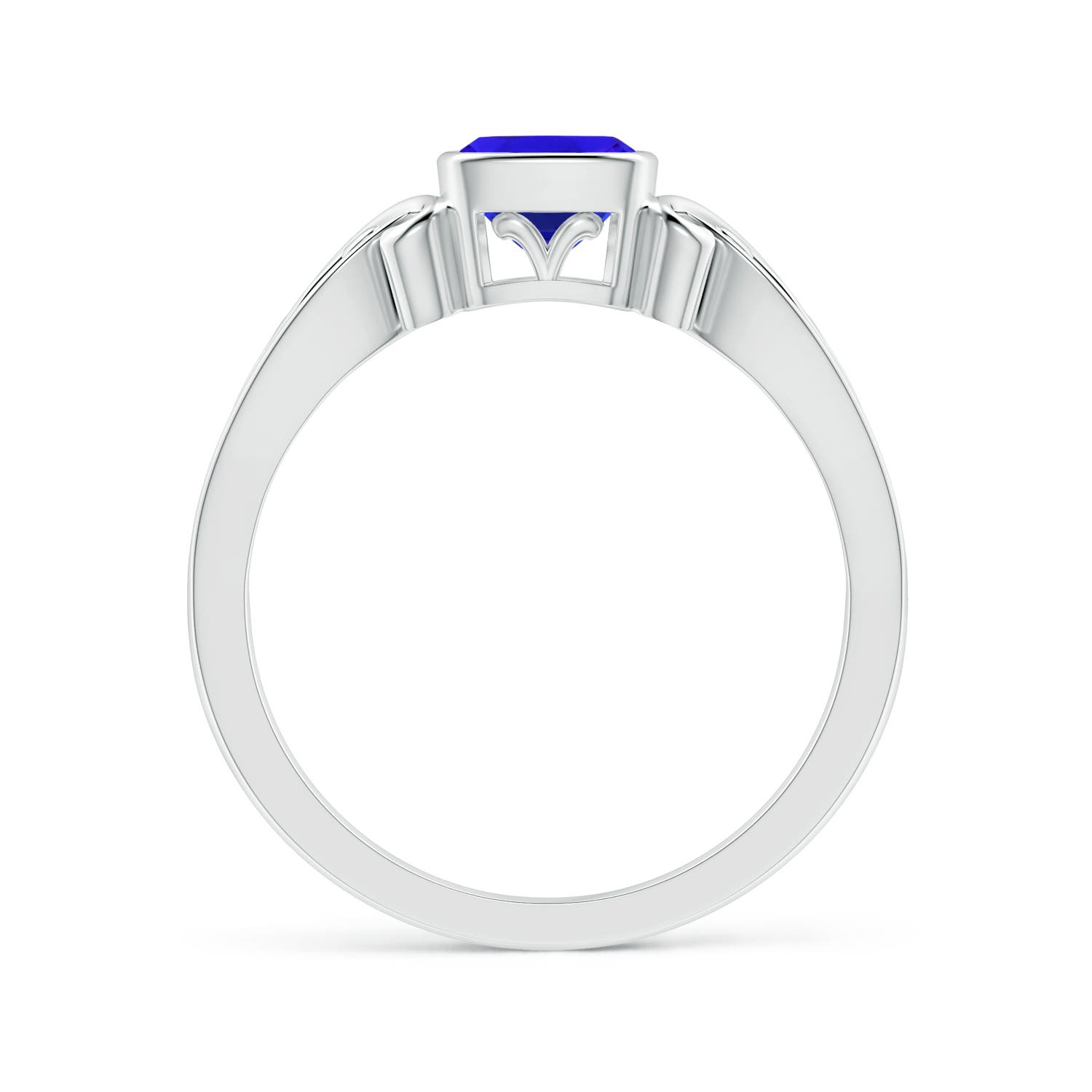 AAA - Tanzanite / 0.8 CT / 14 KT White Gold