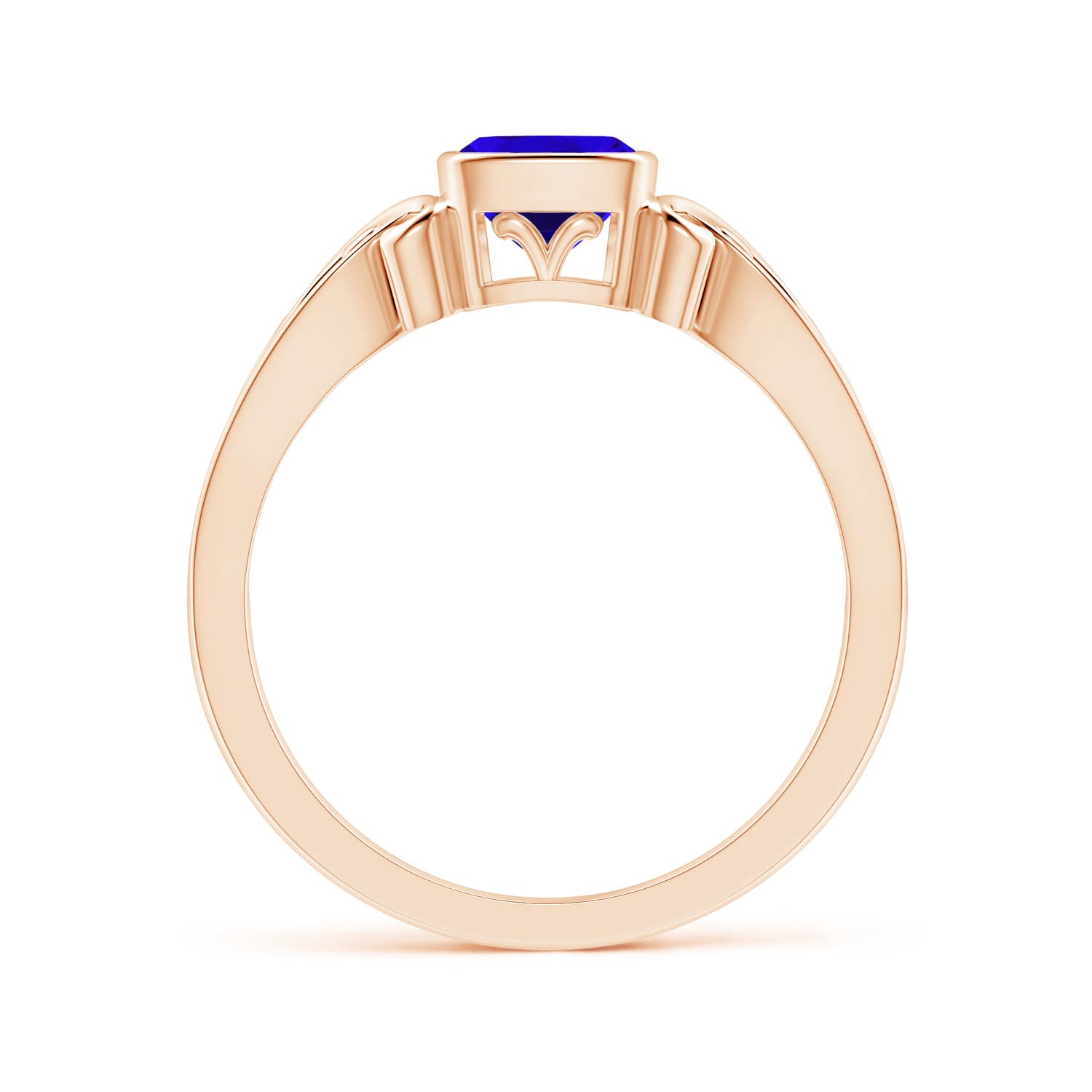 AAAA - Tanzanite / 0.8 CT / 14 KT Rose Gold