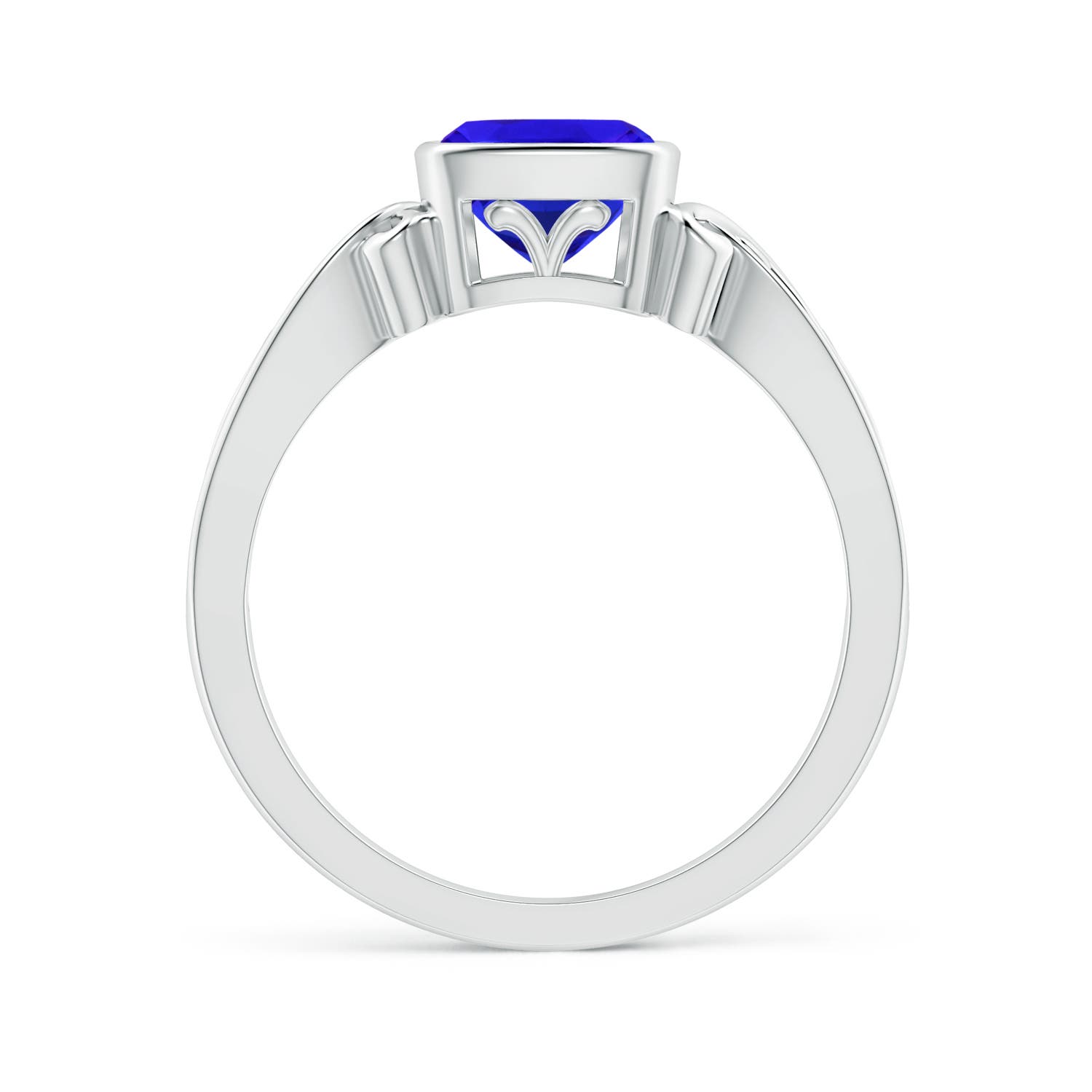 AAA - Tanzanite / 1.05 CT / 14 KT White Gold