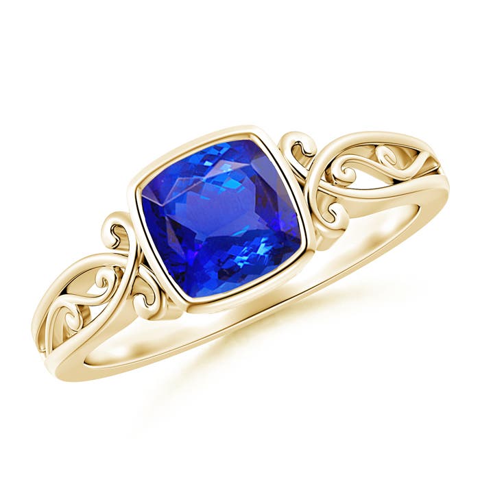 AAA - Tanzanite / 1.05 CT / 14 KT Yellow Gold