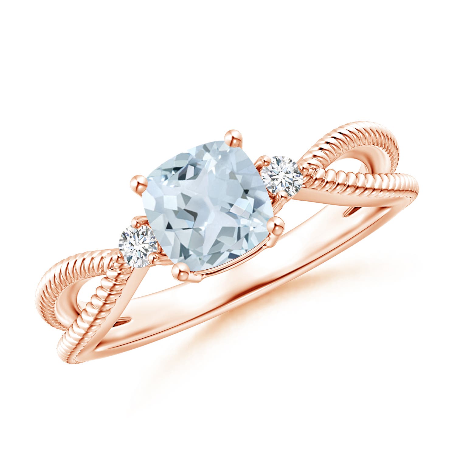 A - Aquamarine / 0.97 CT / 14 KT Rose Gold