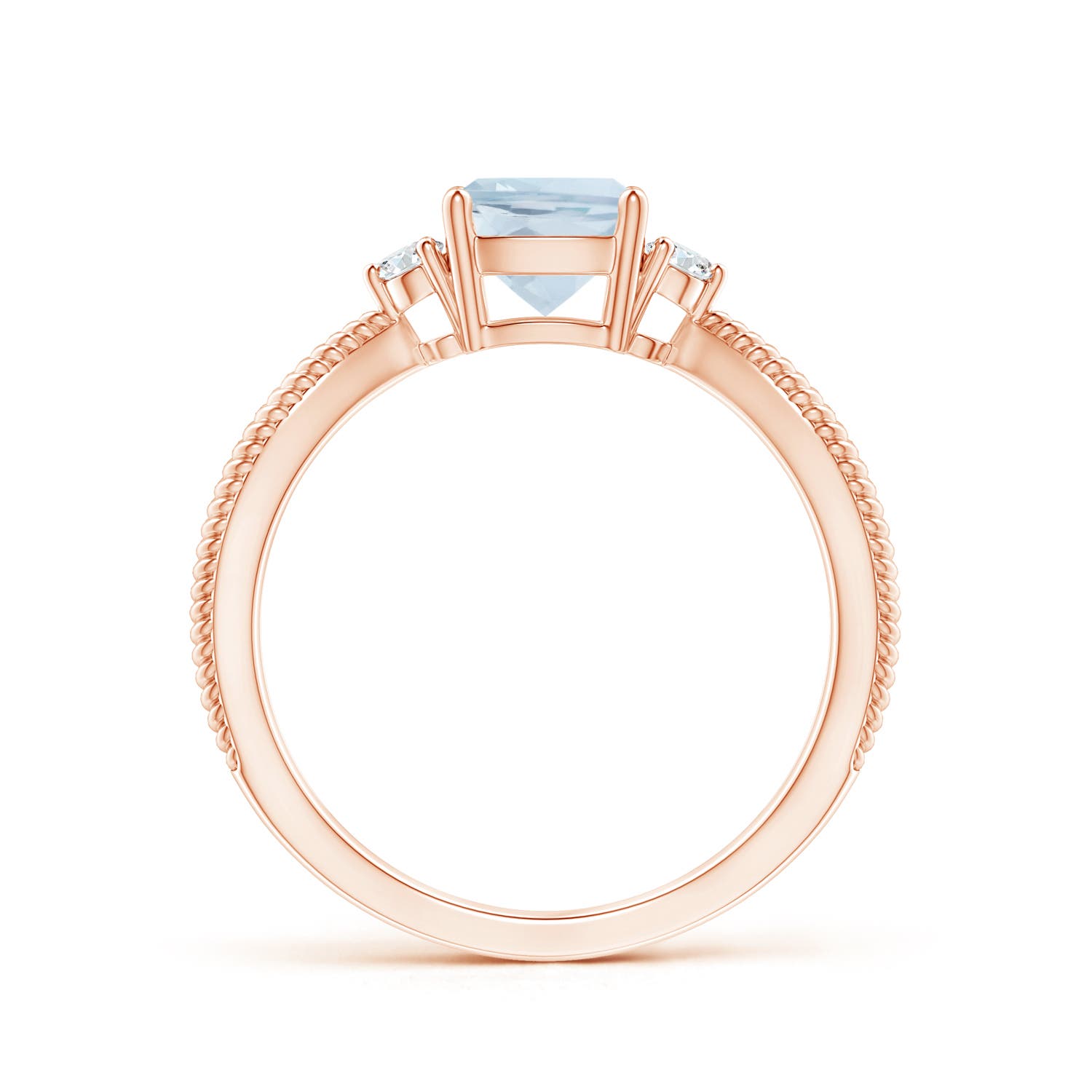 A - Aquamarine / 0.97 CT / 14 KT Rose Gold