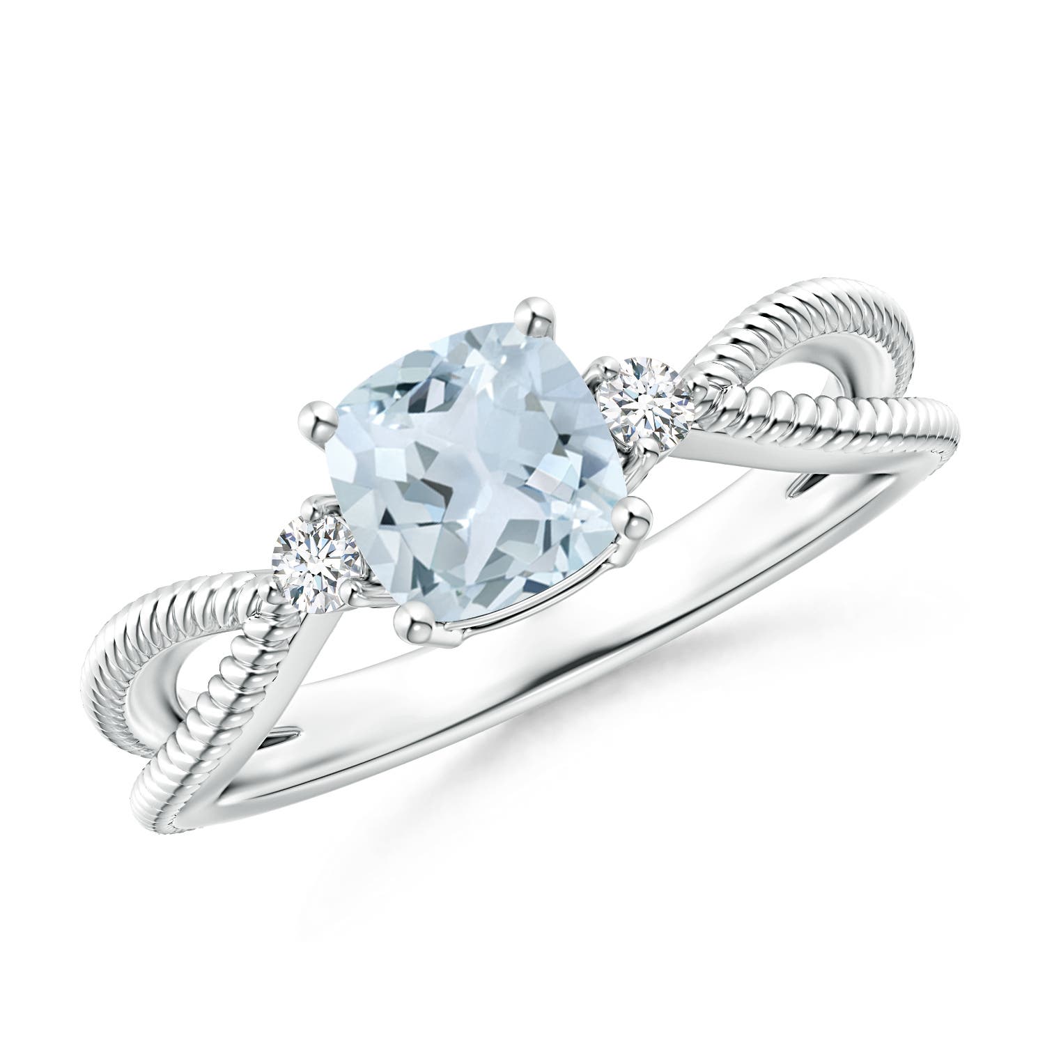 A - Aquamarine / 0.97 CT / 14 KT White Gold