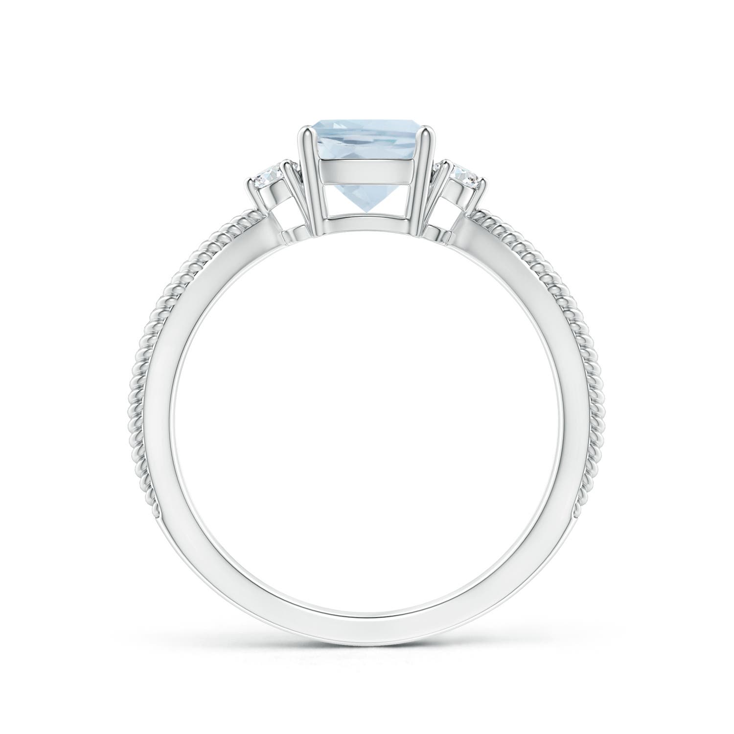 A - Aquamarine / 0.97 CT / 14 KT White Gold