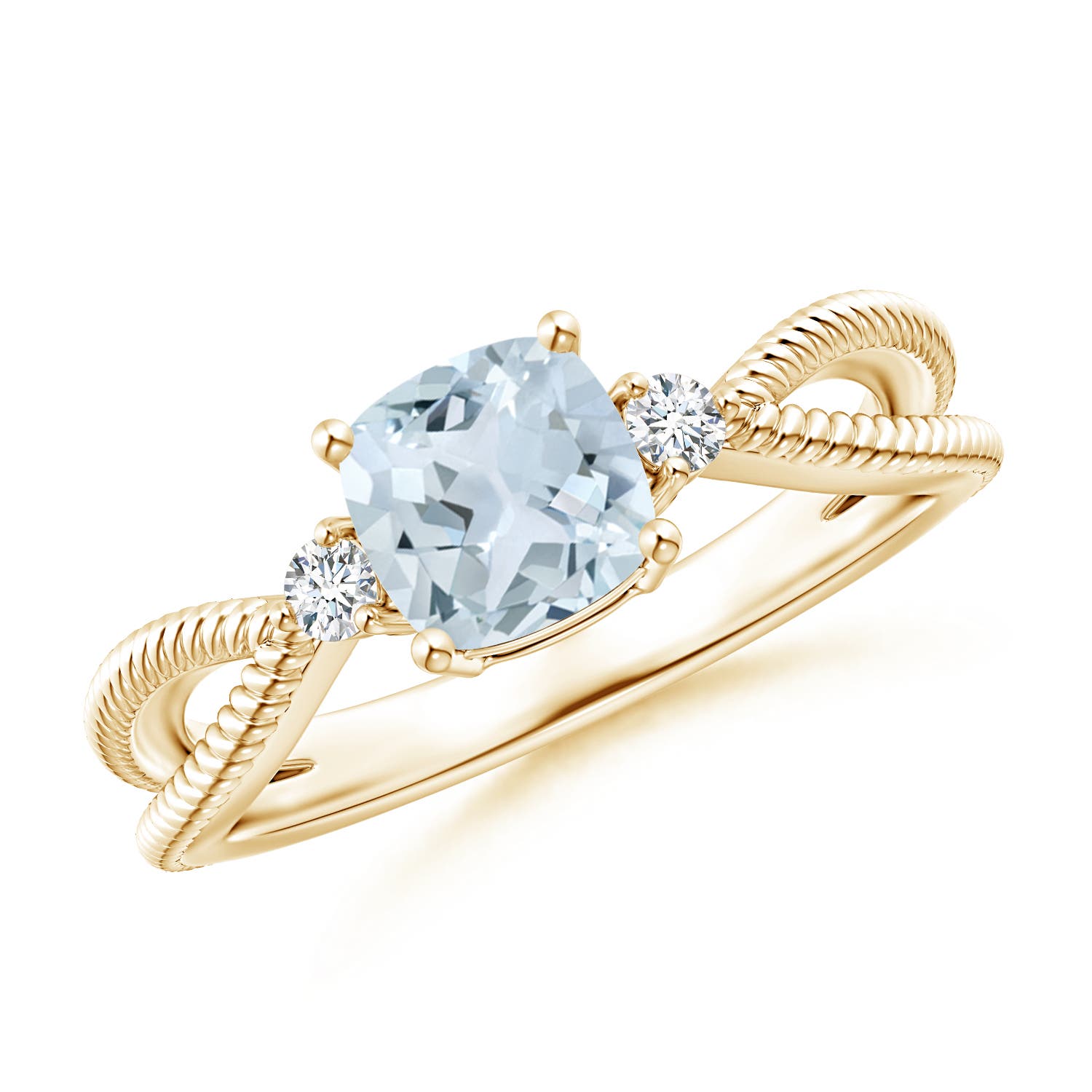 A - Aquamarine / 0.97 CT / 14 KT Yellow Gold